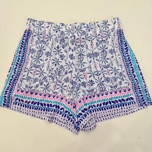 Lilly Pulitzer Blue and Pink Patterned Athletic Shorts
